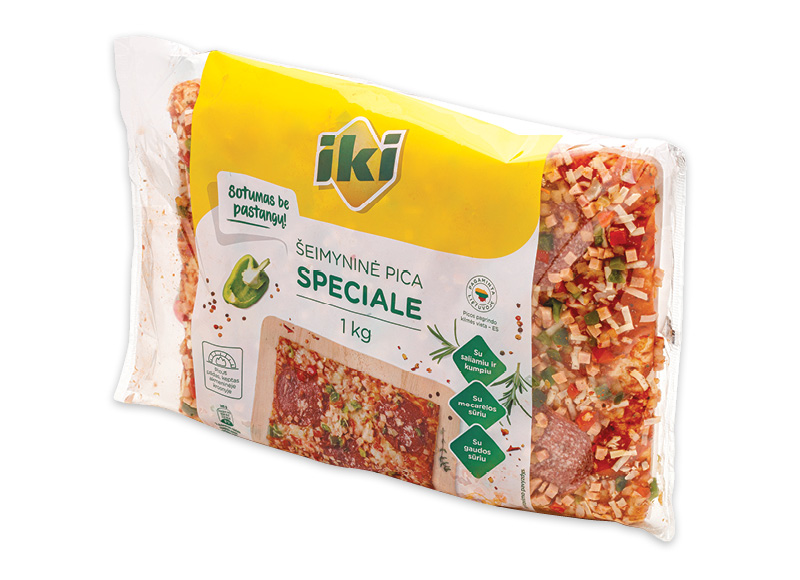 IKI šaldyta šeimyninė pica SPECIALE, 1 kg