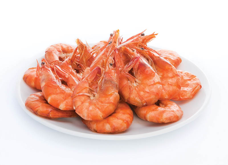 Atitirpintos, virtos šiaurinės dryžakojės krevetės su kiautu
			, 
				 1 kg
