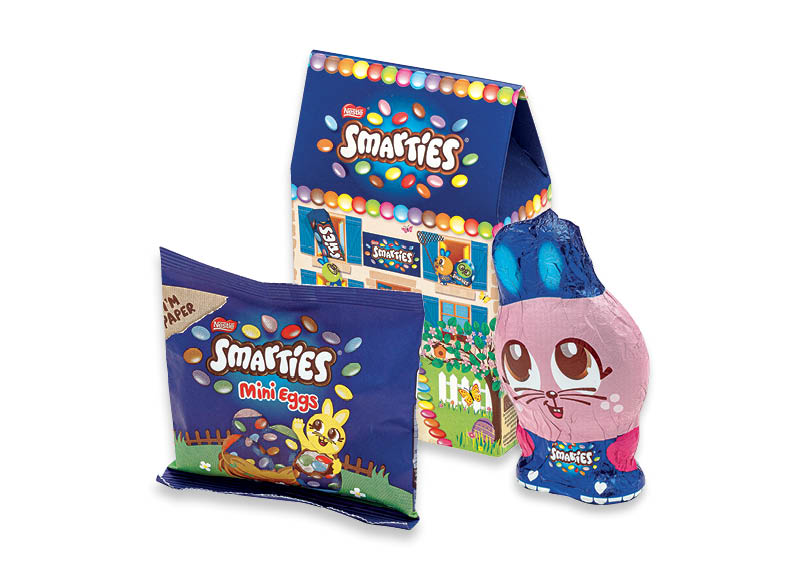 Velykiniams saldumynams SMARTIES
			, 
				 3 rūšių
