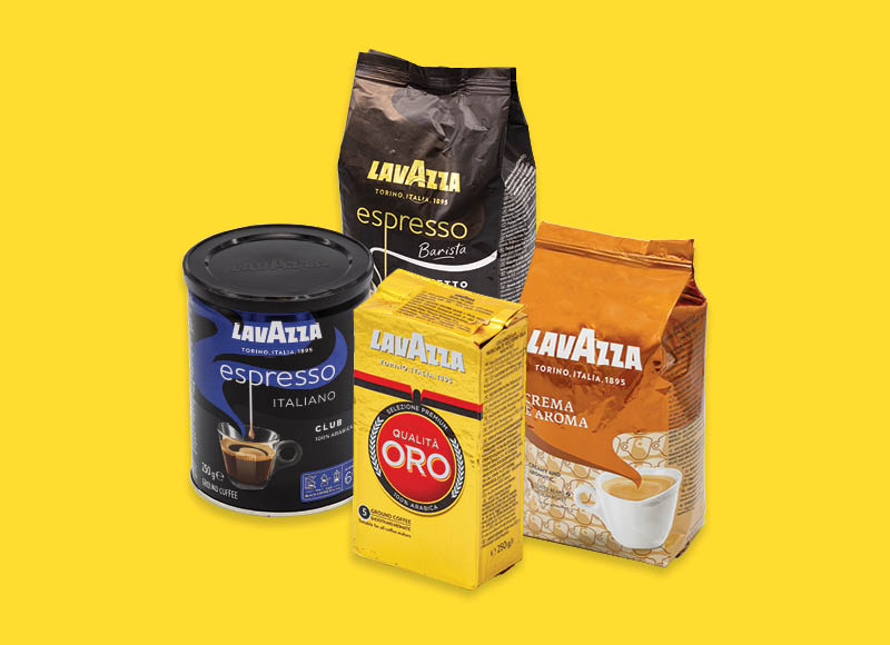 Maltai kavai, kavos pupelėms ir kapsulėms LAVAZZA, Įvairių rūšių