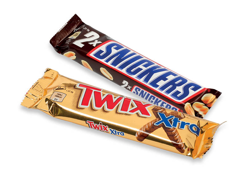Šokolado batonėliams SNICKERS, MARS, TWIX
			, 
				 60 g, 69 g, 75 g, 112 g, 5 rūšių. Ir IKI EXPRESS