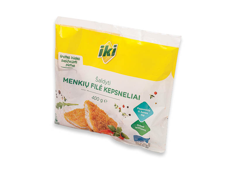 IKI šaldyti menkių filė kepsneliai
			, 
				 400 g, 6,48 Eur/kg. A lygio parduotuvėse