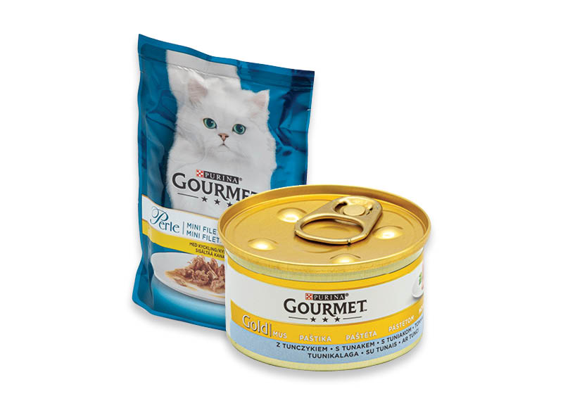 Kačių ėdalui GOURMET GOLD, PERLE, 85 g, 340 g. Įvairių rūšių. Ir IKI EXPRESS