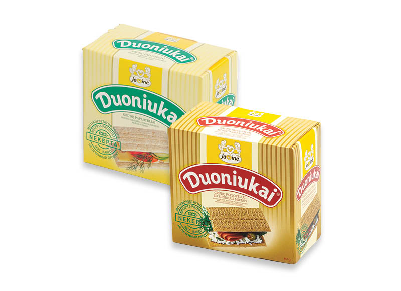 JAVINĖS duoniukams
			, 
				 70 g, 80 g, 190 g, 6 rūšių. A lygio parduotuvėse