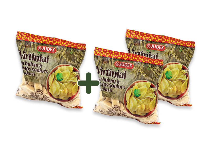 Šaldyti virtiniai JUDEX su bulvėmis ir rūkyta šonine
			, 
				 400 g, 1,89 Eur/pak. A lygio parduotuvėse