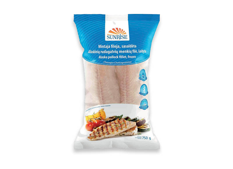 Šaldyta rudagalvių menkų filė be odos SUNRISE
			, 
				 750 g, 5,05 Eur/kg. Ir IKI EXPRESS