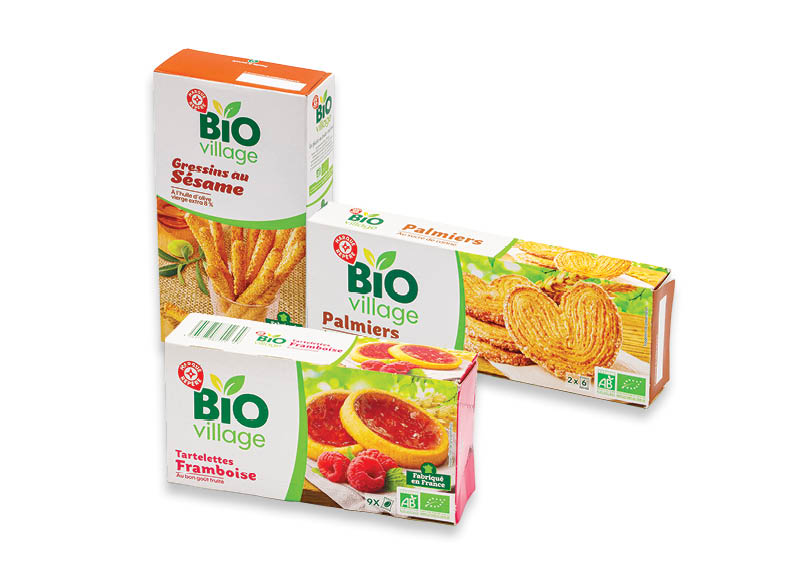BIO VILLAGE sausainiams ir duonos lazdelėms
			, 
				 100 g, 125 g, 3 rūšių. A lygio parduotuvėse. Ir IKI EXPRESS