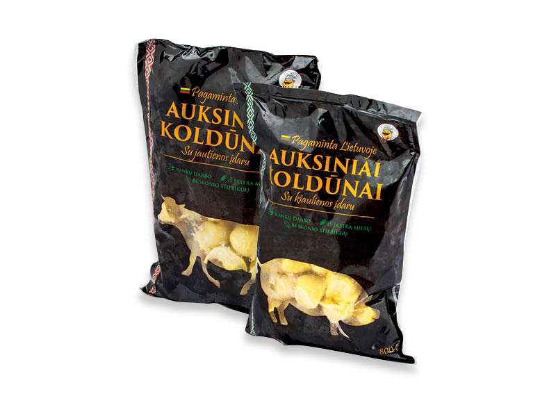 Šaldyti AUKSINIAI koldūnai MR. COOK
			, 
				 800 g, 2 rūšių, 4,49 Eur/kg. A lygio parduotuvėse