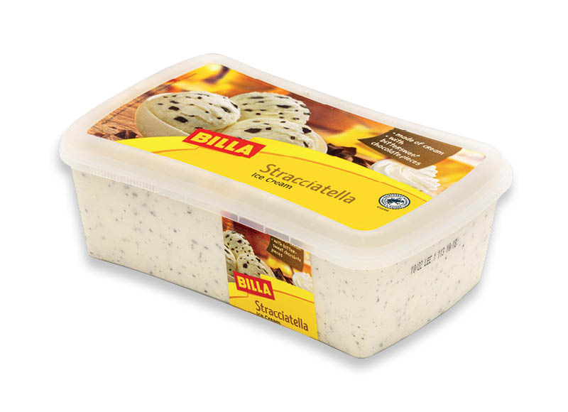 BILLA valgomieji ledai STRACCIATELLA, 1000 ml. Kaina be kortelės 2,99 Eur. A lygio parduotuvėse