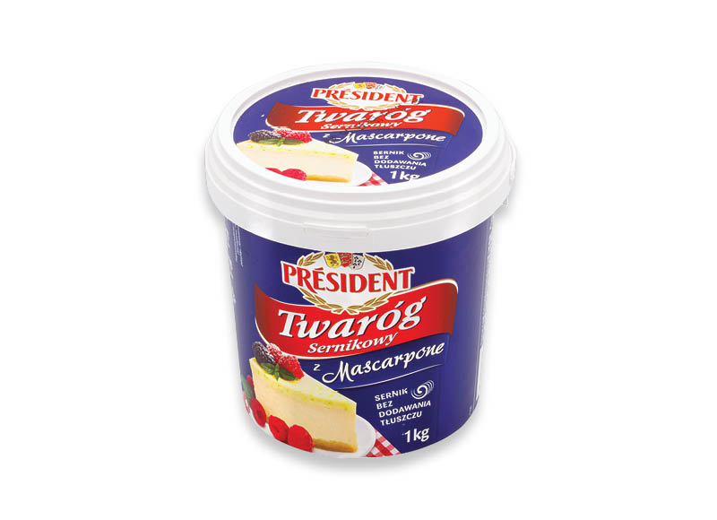 Varškė PRESIDENT su maskarpone
			, 
				 1 kg. A lygio parduotuvėse