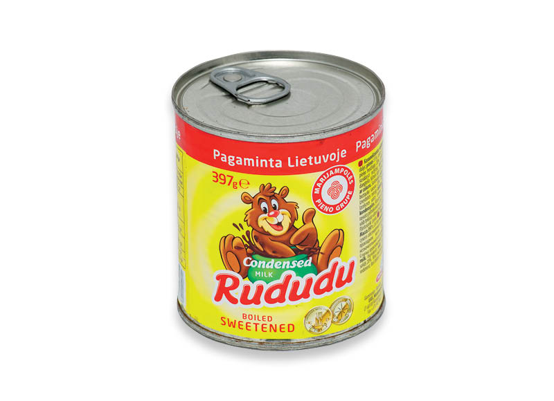 RUDUDU karamelizuotas sutirštintas pienas
			, 
				 397 g, 4,01 Eur/kg. Ir IKI EXPRESS