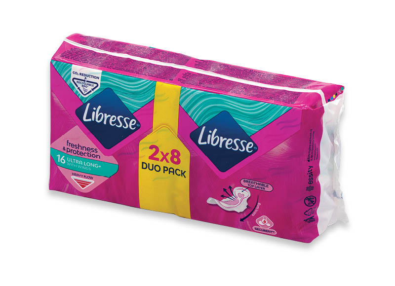 LIBRESSE INVISIBLE higieniniai paketai
			, 
				 16 vnt., 0,09 Eur/vnt.