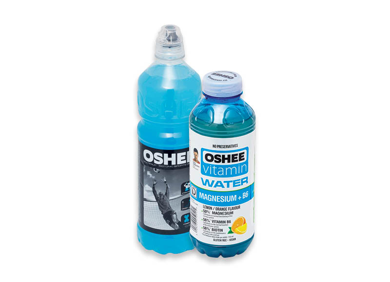 Vitaminizuotiems ir izotoniniams gėrimams OSHEE
			, 
				 0,5 l, 0,555 l, 0,75 l 6 rūšių. Ir IKI EXPRESS
