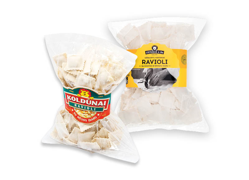 Šaldyti koldūnai RAVIOLI LIŪTUKAS IR KO
			, 
				 400 g, 2 rūšys, 3,73 Eur/kg. A lygio parduotuvėse