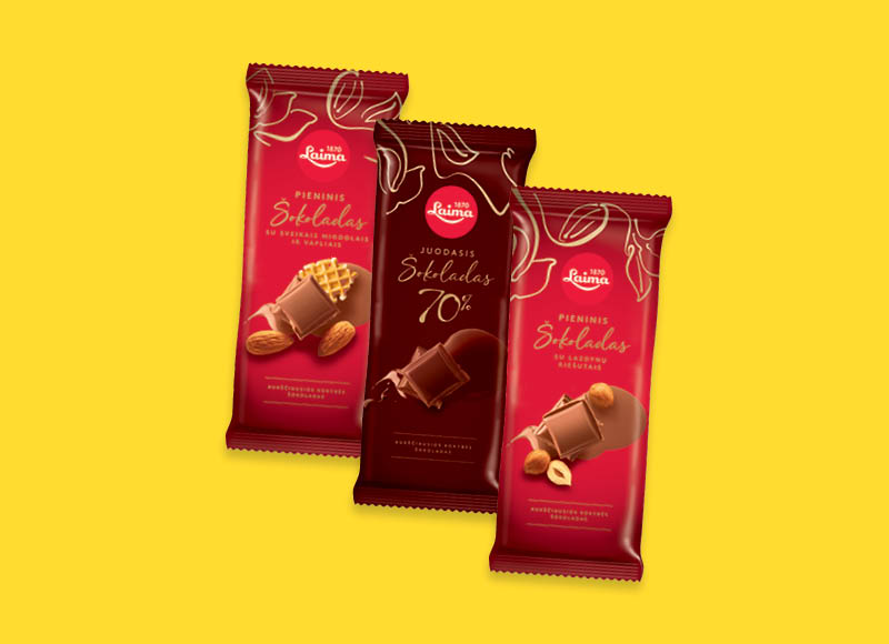 LAIMA šokolado plytelės
			, 
				 100 g, 3 rūšių, 6,90 Eur/kg. Ir IKI EXPRESS