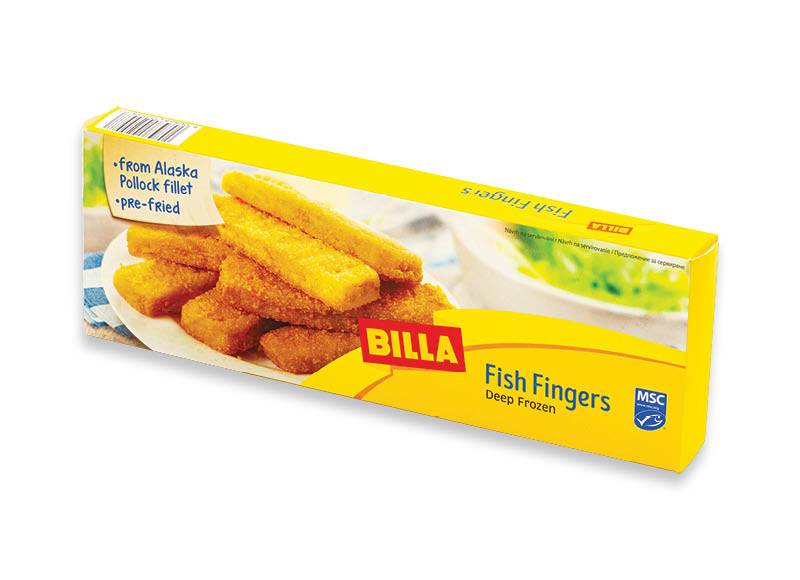 BILLA žuvų piršteliai
			, 
				 400 g, 5,23 Eur/kg. A lygio parduotuvėse