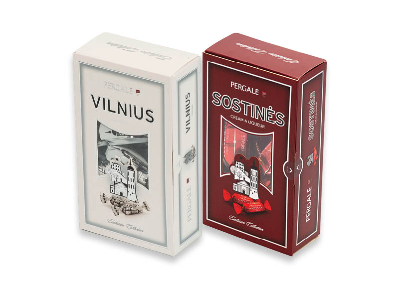 Saldainiams VILNIUS ir SOSTINĖ dėžutėse
			, 
				 170 g, 380 g, 4 rūšių. Ir IKI EXPRESS