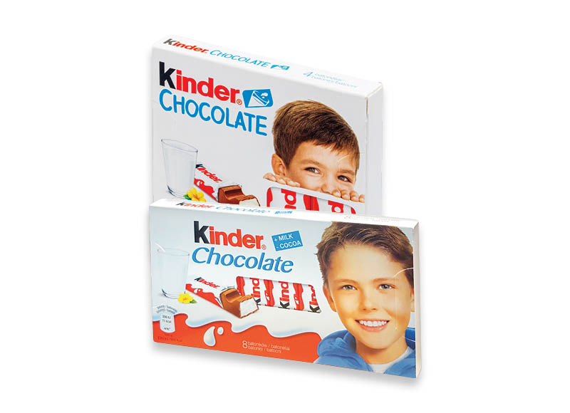 Šokoladinėms plytelėms KINDER
			, 
				 50 g, 100 g, 200 g, 3 rūšių. Ir IKI EXPRESS