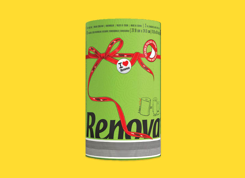Popierinis rankšluostis RENOVA RED LABEL
			, 
				 1 vnt., 2 sl.