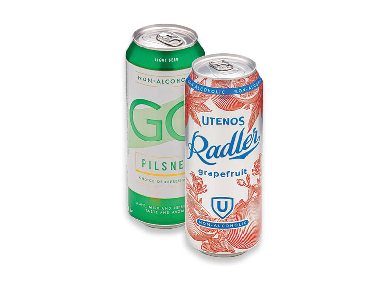 Nealkoholinis alus GO PILSNER ir UTENOS RADLER GRAPEFRUIT Nealkoholinis alus GO PILSNER ir UTENOS RADLER GRAPEFRUIT