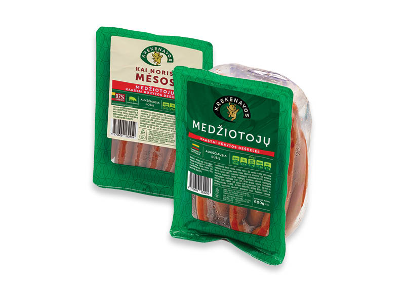 Karštai rūkytoms KREKENAVOS dešrelėms Karštai rūkytoms KREKENAVOS dešrelėms