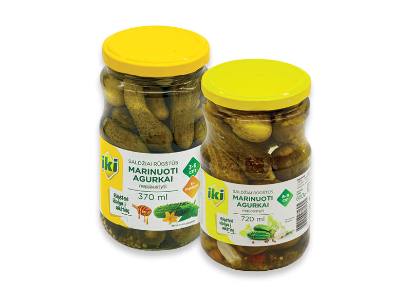 IKI marinuotiems agurkams, 340 g, 670 g, 1,65 kg. 4 rūšių IKI marinuotiems agurkams, 340 g, 670 g, 1,65 kg. 4 rūšių