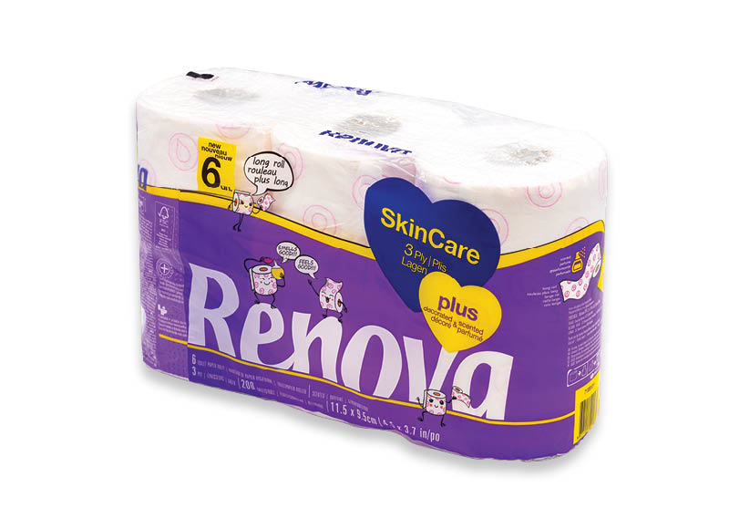 Tualetinis popierius RENOVA SKIN CARE DECO