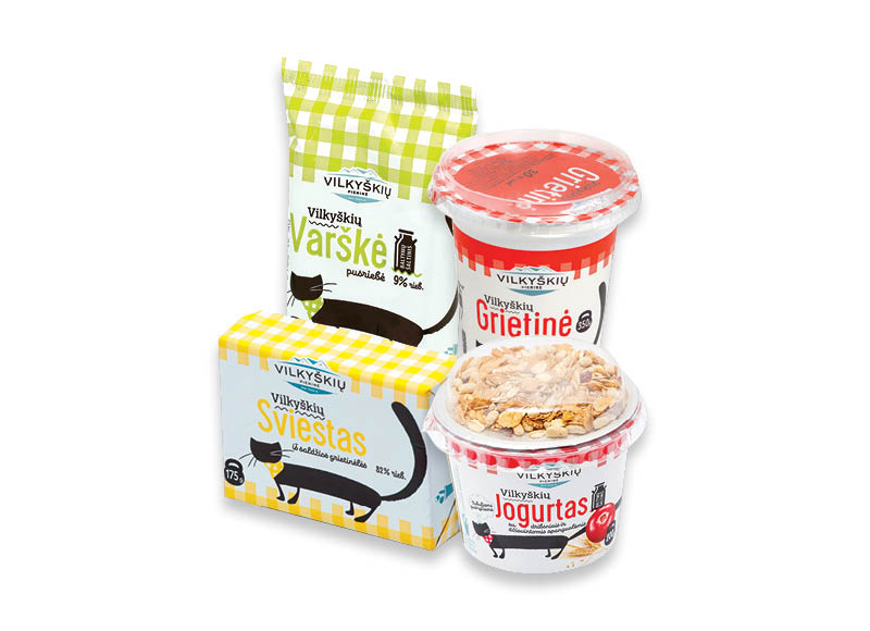 Pieno produktams su JUODUOJU KATINU