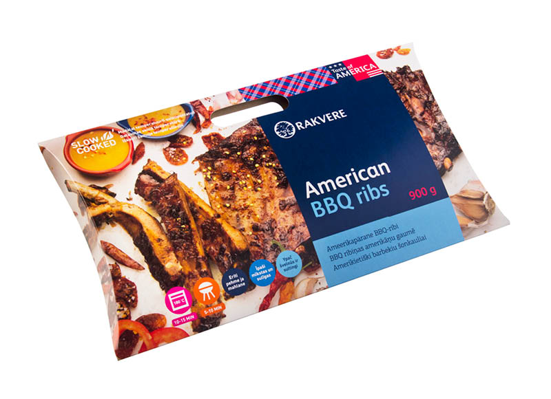 Lėtai virti BBQ amerikietiški šonkauliai
			, 
				 900 g