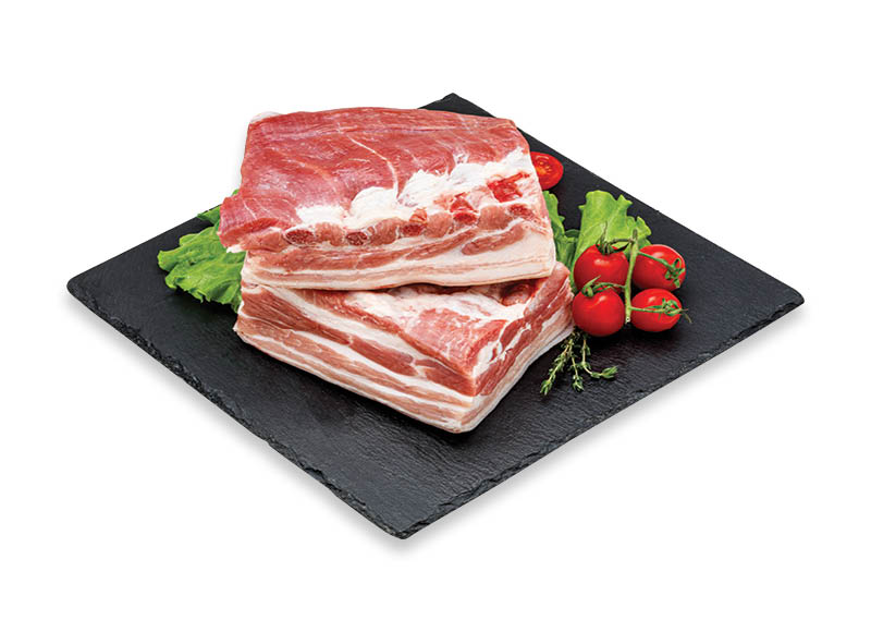 Šviežia kiaulienos šoninė su kaulu
			, 
				 (sveriamoje vitrinoje). 1 kg. A lygio parduotuvėse