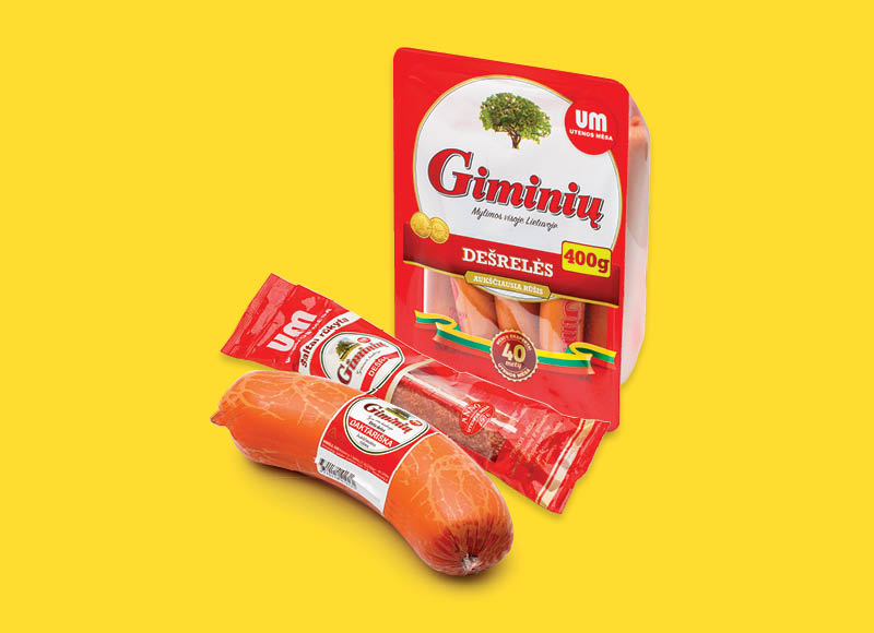 UTENOS MĖSOS GIMINIŲ linijos gaminiams
			, 
				 11 rūšių. Ir IKI EXPRESS