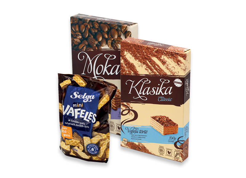 Vaflių tortams ir mini vafliams SELGA
			, 
				 250 g, 350 g 5 rūšių