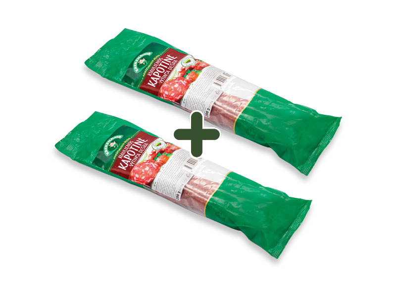 Vytinta KREKENAVOS kiaulienos KAPOTINĖ dešra
			, 
				 200 g, 4,59 Eur/vnt. A lygio parduotuvėse. Ir IKI EXPRESS