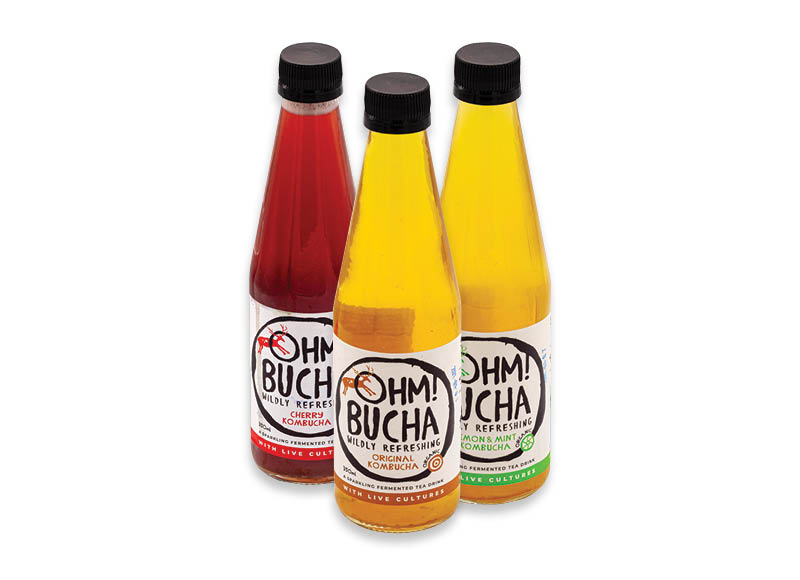 OHM! BUCHA KOMBUCHA gėrimams
			, 
				 0,35 l, 4 rūšių. A lygio parduotuvėse. Ir IKI EXPRESS