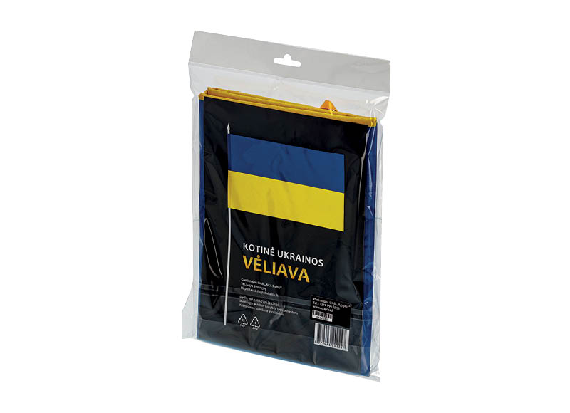 UKRAINOS vėliava
			, 
				 100&#215;166,7 cm, 1 vnt