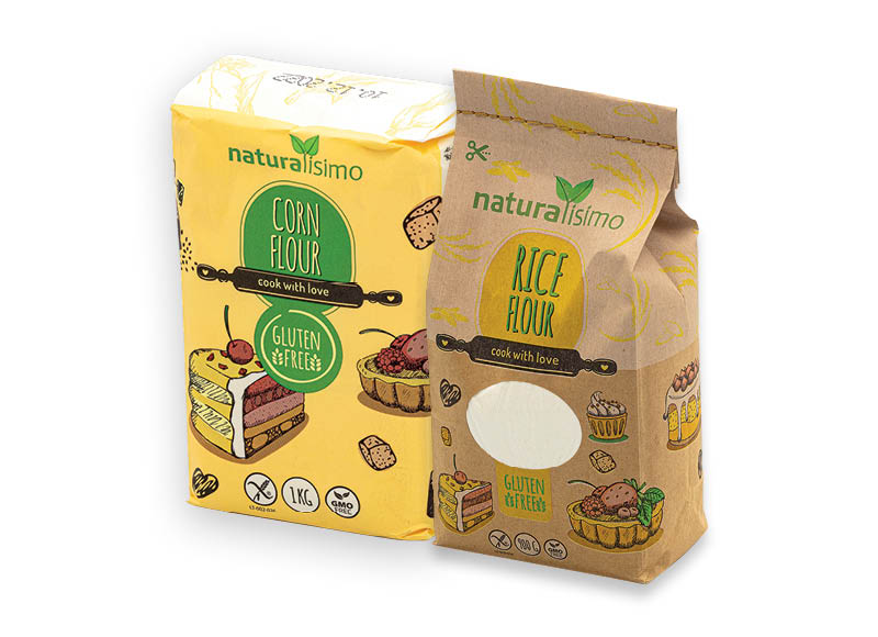 Miltams NATURALISIMO be glitimo
			, 
				 400 g, 900 g, 1 kg. 3 rūšių. Ir IKI EXPRESS