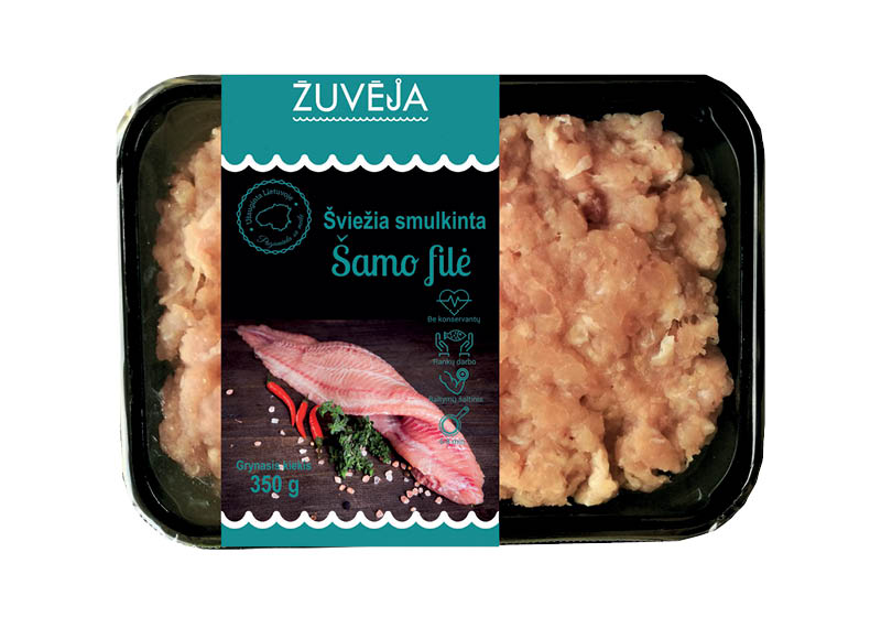 Šviežia smulkinta šamų filė ŽUVĖJA
			, 
				 350 g, 11,40 Eur/kg. A lygio parduotuvėse