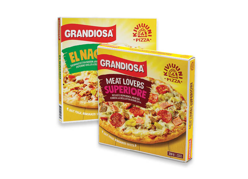 Šaldyta pica GRANDIOSA
			, 
				 330 g, 350 g, 2 rūšių. A lygio parduotuvėse