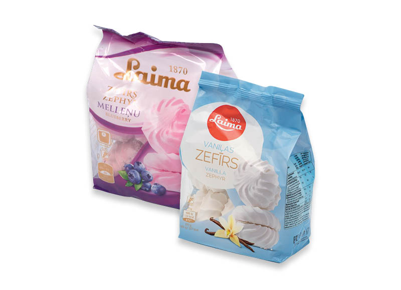 Zefyrai LAIMA
			, 
				 2 rūšių. Ir IKI EXPRESS