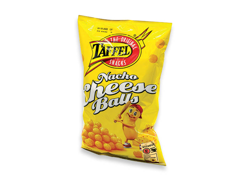 Traškučiai TAFFEL NACHO CHEESE BALLS
,
190 g, 9,74 Eur/kg. Ir IKI EXPRESS Traškučiai TAFFEL NACHO CHEESE BALLS
,
190 g, 9,74 Eur/kg. Ir IKI EXPRESS