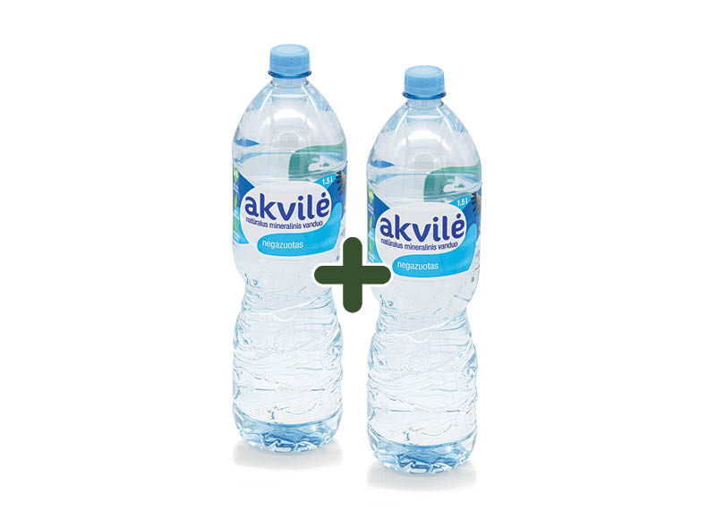 Natūralus negazuotas mineralinis vanduo AKVILĖ
			, 
				 2 l, 0,30 Eur/l