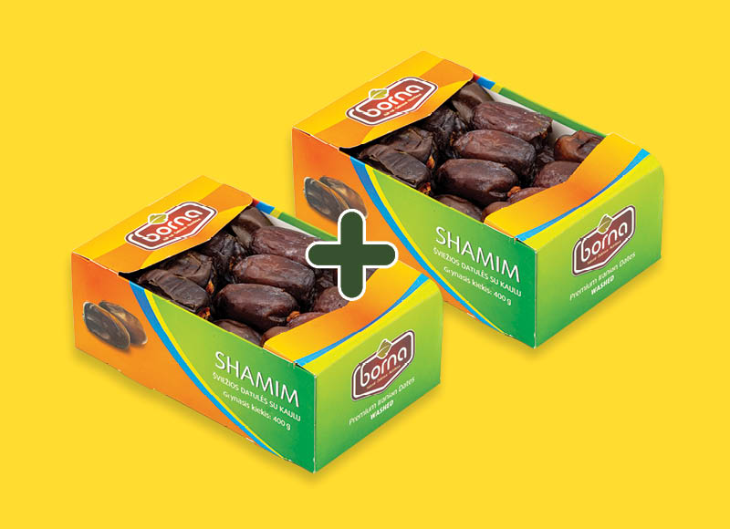 Šviežios datulės SHAMIM
			, 
				 400 g, 2,99 Eur/pak.