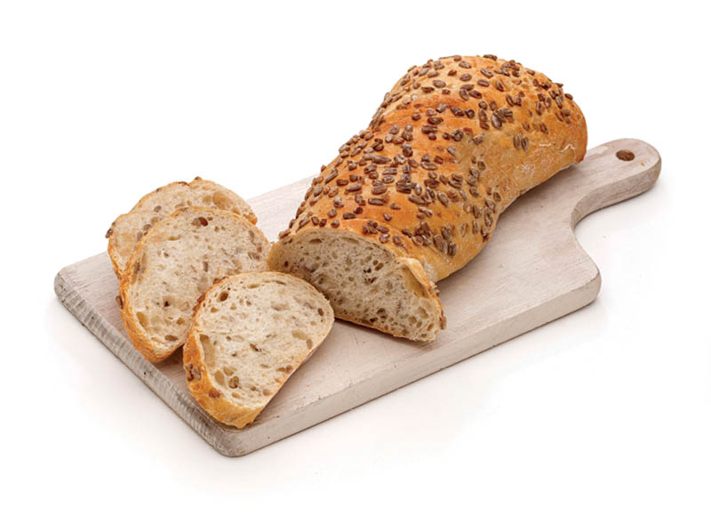 Šviesi duona ČIABATA su saulėgrąžomis
			, 
				 280 g, 2,82 Eur/kg. A lygio parduotuvėse