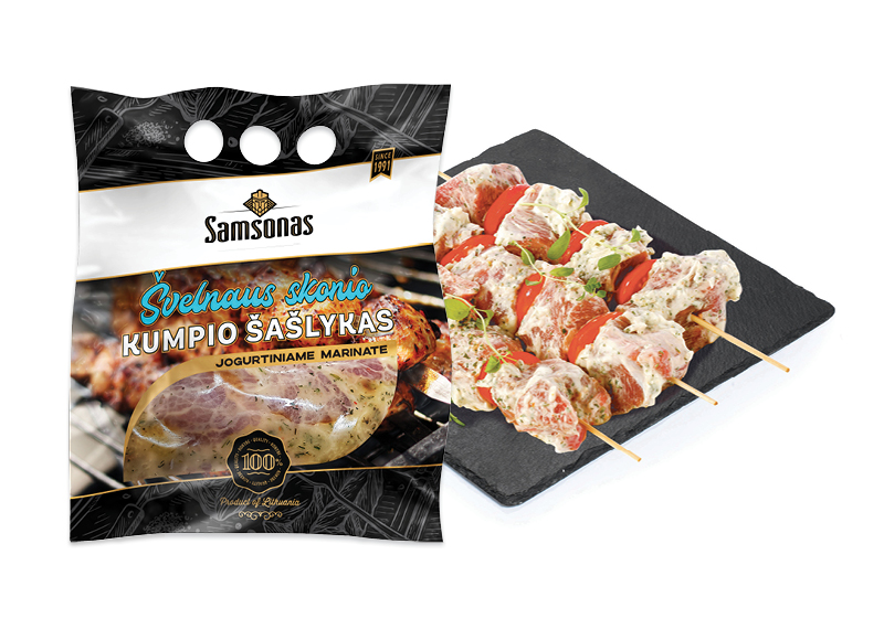 SAMSONO kiaulienos šašlykas jogurtiniame marinate
			, 
				 800 g