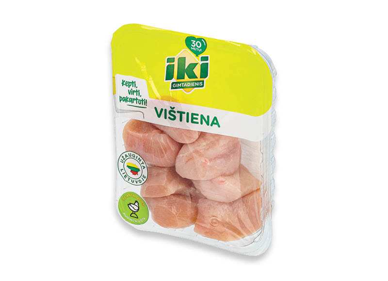 IKI šviežios broilerių filė gabaliukai
,
(Užauginta be antibiotikų) 500 g, 5,98 Eur/kg. A lygio parduotuvėse IKI šviežios broilerių filė gabaliukai
,
(Užauginta be antibiotikų) 500 g, 5,98 Eur/kg. A lygio parduotuvėse