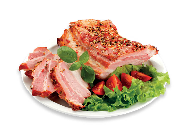Kepta kiaulienos šoninė su kaulu
			, 
				 1 kg (karštoje vitrinoje). A lygio parduotuvėse