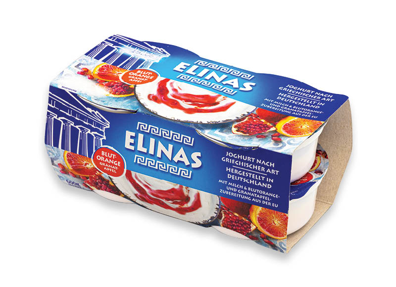 Jogurtas su raudonųjų apelsinų ir granatų sultimis
			, 
				 4 x 150 g 9,4 % rieb., 2,65 Eur/kg. A lygio parduotuvėse