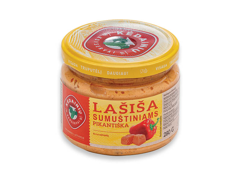 KĖDAINIŲ PIKANTIŠKA lašišos užtepėlė sumuštiniams
			, 
				 285 g, 4,91 Eur/kg. Ir IKI EXPRESS