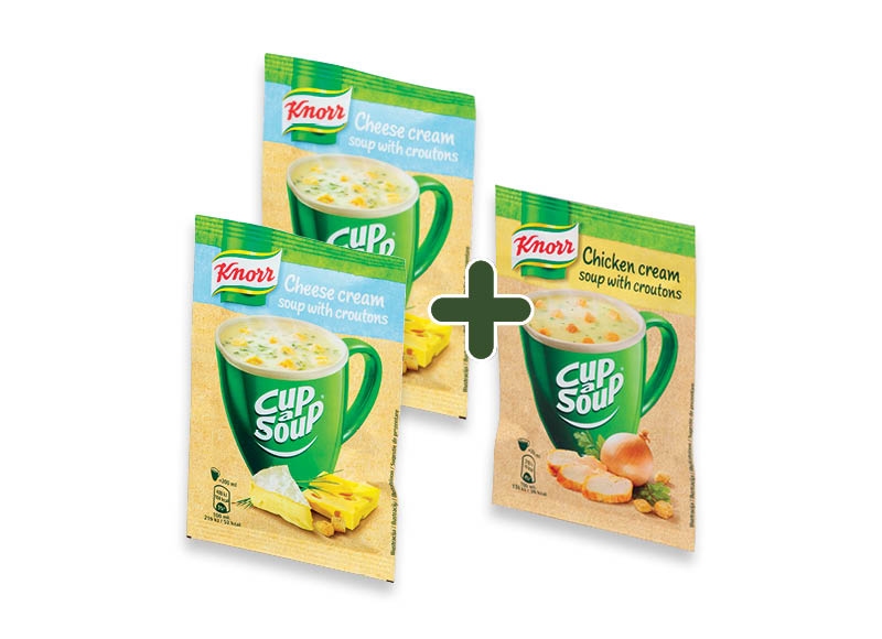 Tirštos sriubos KNORR
			, 
				 12 g &#8211; 22 g, 6 rūšių. 0,65 Eur/vnt.