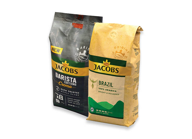Pupelės JACOBS BARISTA ir JACOBS ORIGINS
			, 
				 1 kg, 5 rūšių. A lygio parduotuvėse